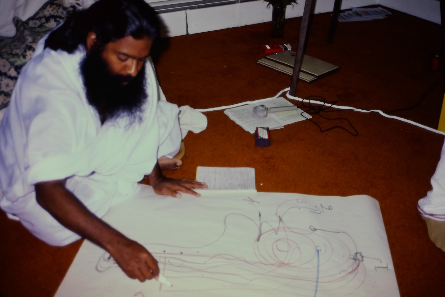 Swamiji 1985 Kriya Yoga Lake Erie drawing